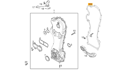 Garnitura capac distributie Opel Corsa D GM